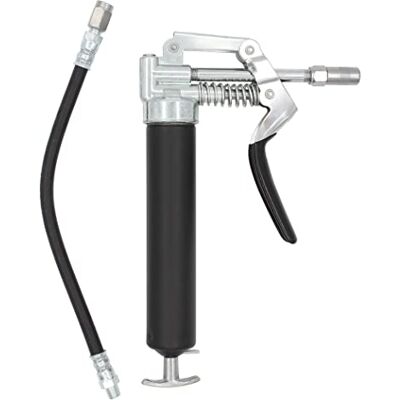 Lubrimatic 30-800 kraftig mini fettpistol med rör och slang, svart/silver Lubrimatic 30-800 kraftig mini fettpistol med rör och slang, svart/silver