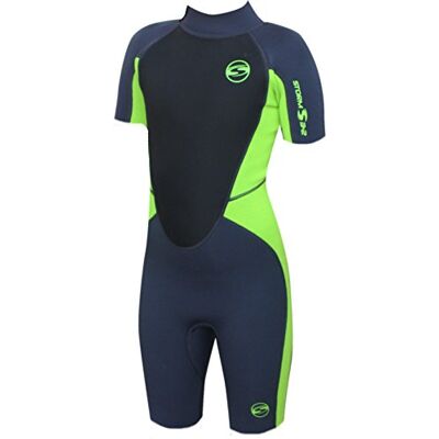 SOLA Storm barnkalv våtdräkt Graphite/Lime XSM SOLA Storm barnkalv våtdräkt Graphite/Lime XSM