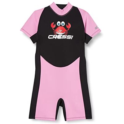 CRESSI SMOBY JR SHORTY WETSUIT BLACK/PINK 9/10Y CRESSI SMOBY JR SHORTY WETSUIT BLACK/PINK 9/10Y