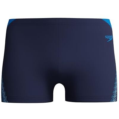 Speedo mäns Hyperboom Splice Aquashort, Peacoat/Lagoon blå, 28 Speedo mäns Hyperboom Splice Aquashort, Peacoat/Lagoon blå, 28