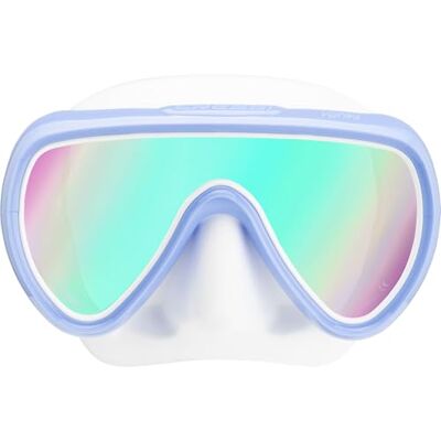 CRESSI since 1946 Honey Compact Adult Mask Female Specific with Soft Silicone fit and Ultra Clear Lens for Bright, Wide Visibility White/Lilac 420 UV_Blue/Orange Lens One Size CRESSI since 1946 Honey Compact Adult Mask Female Specific with Soft Silicone fit and Ultra Clear Lens for Bright, Wide Visibility White/Lilac 420 UV_Blue/Orange Lens One Size