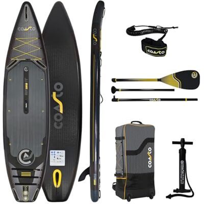 Coasto Sup Stand Up Uppblåsbar paddel regent 11'8 signatur PB-CSIGN118 Dropstitch Woven uppblåsbar bräda med paddelpaket, Leash, pump och bärväska 365 L 355 x 86 x 15 cm Coasto Sup Stand Up Uppblåsbar paddel regent 11'8 signatur PB-CSIGN118 Dropstitch Woven uppblåsbar bräda med paddelpaket, Leash, pump och bärväska 365 L 355 x 86 x 15 cm