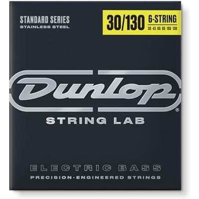 Dunlop DBS30130 medium 6 sträng 30-130 rostfritt stål basgitarrsträngar Dunlop DBS30130 medium 6 sträng 30-130 rostfritt stål basgitarrsträngar