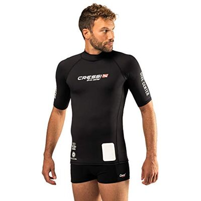 CRESSI DIVE CENTER MAN RASH GUARD SHORT/SL BLACK 3XL/7 (58) CRESSI DIVE CENTER MAN RASH GUARD SHORT/SL BLACK 3XL/7 (58)