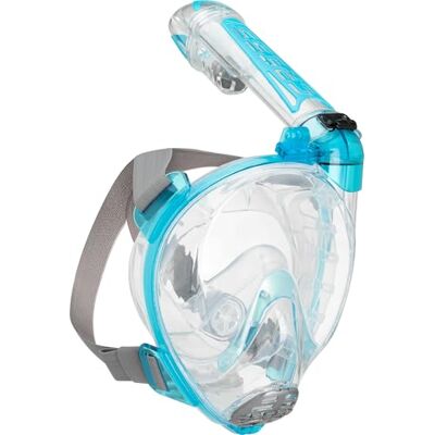 Cressi since 1946 Duke Action Full Face Mask CO2 Safe, Wide View and Anti Fog Coating, Featuring a Dry Snorkel and Action Cam Mount Clear/Aquamarine M/L Unisex Cressi since 1946 Duke Action Full Face Mask CO2 Safe, Wide View and Anti Fog Coating, Featuring a Dry Snorkel and Action Cam Mount Clear/Aquamarine M/L Unisex