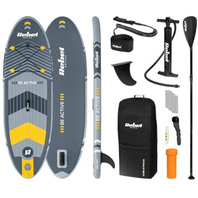 Rebel Electro SUP-bräda pumpad för simning drop-stitch 244 cm set paddelpump ryggsäck RBA-4511 Rebel Electro SUP-bräda pumpad för simning drop-stitch 244 cm set paddelpump ryggsäck RBA-4511