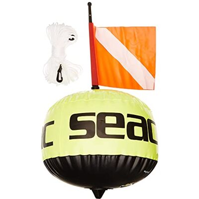 SEAC sfärisk självlysande boj med flagga och lina 25 mt SEAC sfärisk självlysande boj med flagga och lina 25 mt