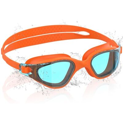 Ambienden Ambiende simglasögon barn, 180° HD dykglasögon för barn 3–14 år, anti-dimma, UV-skydd, snabb justering, silikontätningsringar utan läckage, unisex barn simglasögon, orange Ambienden Ambiende simglasögon barn, 180° HD dykglasögon för barn 3–14 år, anti-dimma, UV-skydd, snabb justering, silikontätningsringar utan läckage, unisex barn simglasögon, orange