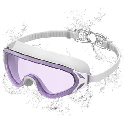 Seaflar simglasögon unisex anti-dimma UV-skydd dykglasögon vuxna stor ram HD-lins professionella simglasögon för simning dykning och vattensporter – BBK-C-WHPP Seaflar simglasögon unisex anti-dimma UV-skydd dykglasögon vuxna stor ram HD-lins professionella simglasögon för simning dykning och vattensporter – BBK-C-WHPP