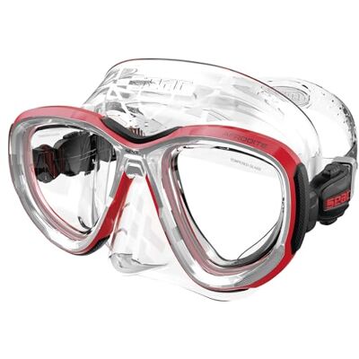 SEAC Afrodite, dykmask med låg volym, med 3 mm härdade linser, bekväm silikonkant, justerbara 3D-spännen, kompatibel med optiska korrigeringslinser (-1,0 till -6,0) SEAC Afrodite, dykmask med låg volym, med 3 mm härdade linser, bekväm silikonkant, justerbara 3D-spännen, kompatibel med optiska korrigeringslinser (-1,0 till -6,0)