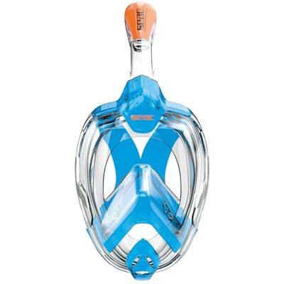 SEAC AMICA, helmask för snorkling för vuxna och barn i åldern från 6 år — en snorkelmask för hela ansiktet av ftalatfri och allergivänlig polymer, blå/orange, S/M SEAC AMICA, helmask för snorkling för vuxna och barn i åldern från 6 år — en snorkelmask för hela ansiktet av ftalatfri och allergivänlig polymer, blå/orange, S/M