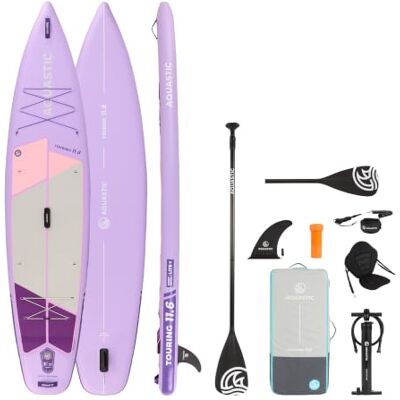 AQUASTIC Touring 11 '6 tum uppblåsbar SUP-bräda Drop Stitch Lite + Single Layer Construction 350 × 79 × 15 cm 330 L förskjutning Max. belastning 130 kg D-ringar för kajaksäte AQUASTIC Touring 11 '6 tum uppblåsbar SUP-bräda Drop Stitch Lite + Single Layer Construction 350 × 79 × 15 cm 330 L förskjutning Max. belastning 130 kg D-ringar för kajaksäte