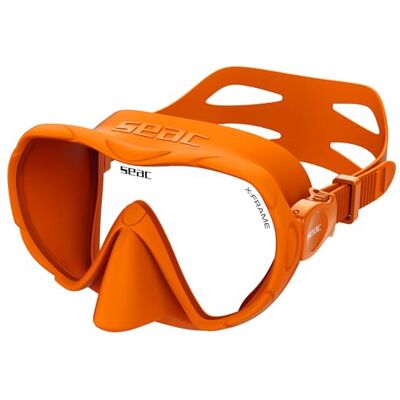 SEAC X-Frame – ramlös dykmask i silikon med enkel härdat glaslins klar syn och stabilitet under vattnet, låg volym För dykning och snorkling – tillverkad i Italien SEAC X-Frame – ramlös dykmask i silikon med enkel härdat glaslins klar syn och stabilitet under vattnet, låg volym För dykning och snorkling – tillverkad i Italien