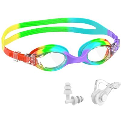 Seaflar Simglasögon barn 3 till 14 år, anti-dimma med klar syn UV-skydd silikon packning, liten ram simglasögon unisex för barn Seaflar Simglasögon barn 3 till 14 år, anti-dimma med klar syn UV-skydd silikon packning, liten ram simglasögon unisex för barn