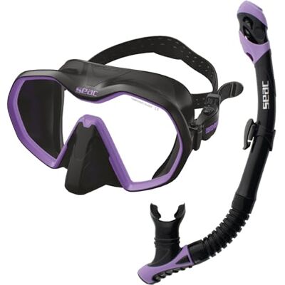 SEAC Set Bis Icona Torr, Set Mask Utan ram och Snorkel Torr för Dykning under vattnet SEAC Set Bis Icona Torr, Set Mask Utan ram och Snorkel Torr för Dykning under vattnet