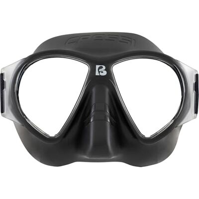 CRESSI sedan 1946 Force Mask PC och mjuk TPR linsmask för snorkling, simma på ytan vid havssemester svart_elastiskt band svart en storlek CRESSI sedan 1946 Force Mask PC och mjuk TPR linsmask för snorkling, simma på ytan vid havssemester svart_elastiskt band svart en storlek