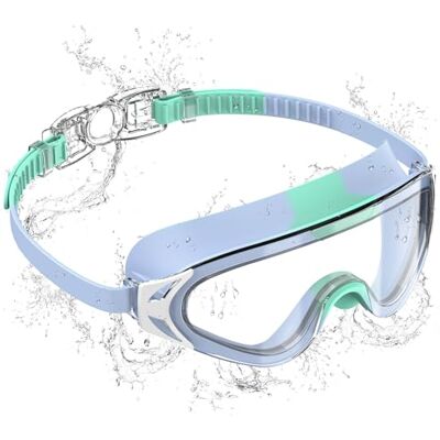 Seaflar Barnpoolglasögon, anti-dimma och UV, panoramasyn, snabb justering, silikontätning, unisex simglasögon 3–14 år-T-BLGN Seaflar Barnpoolglasögon, anti-dimma och UV, panoramasyn, snabb justering, silikontätning, unisex simglasögon 3–14 år-T-BLGN
