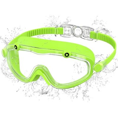 Ambienden Ambiende dykglasögon för barn, imfria med UV-skydd, ett klicksystem och silikontätning – HD simglasögon barn för 3–10 år unisex, grön Ambienden Ambiende dykglasögon för barn, imfria med UV-skydd, ett klicksystem och silikontätning – HD simglasögon barn för 3–10 år unisex, grön