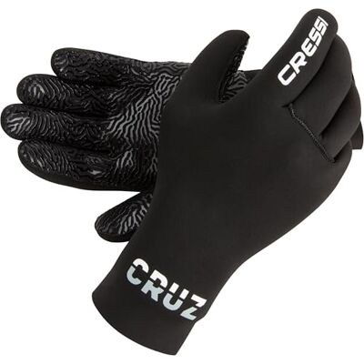 CRESSI Cruz Gloves S/2, Neopren Dykhandskar Svart 3 mm Anti Slip Palm System Unisex Vuxen CRESSI Cruz Gloves S/2, Neopren Dykhandskar Svart 3 mm Anti Slip Palm System Unisex Vuxen
