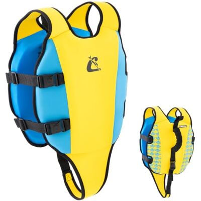 CRESSI Little Turtle Swim Vest Yellow/Azurblå S: 2/3 Years Simväst för Barn med Dubbla Handtag, Gul/Azurblå, S: 2/3 År CRESSI Little Turtle Swim Vest Yellow/Azurblå S: 2/3 Years Simväst för Barn med Dubbla Handtag, Gul/Azurblå, S: 2/3 År
