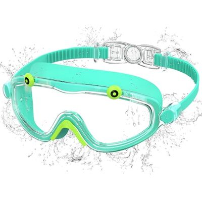 Ambienden Ambiende dykglasögon för barn, imfria med UV-skydd, ett klicksystem och silikontätning – HD-simglasögon barn för 3–10 år unisex, cyan Ambienden Ambiende dykglasögon för barn, imfria med UV-skydd, ett klicksystem och silikontätning – HD-simglasögon barn för 3–10 år unisex, cyan