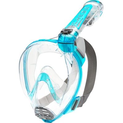 CRESSI DUKE DRY FULL FACE MASK CLEAR/AQUAMARINE S/M CRESSI DUKE DRY FULL FACE MASK CLEAR/AQUAMARINE S/M
