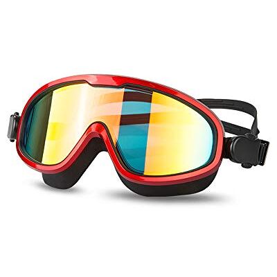 Angelkiss Premium simglasögon, stora, polariserade, med stor ram, anti-dimma, inget läckage, UV-skydd och klara glas, vidsynlighet för män, kvinnor, vuxna, ungdomar Angelkiss Premium simglasögon, stora, polariserade, med stor ram, anti-dimma, inget läckage, UV-skydd och klara glas, vidsynlighet för män, kvinnor, vuxna, ungdomar