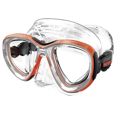 SEAC Afrodite, dykmask med låg volym, med 3 mm härdade linser, bekväm silikonkant, justerbara 3D-spännen, kompatibel med optiska korrigeringslinser (-1,0 till -6,0) SEAC Afrodite, dykmask med låg volym, med 3 mm härdade linser, bekväm silikonkant, justerbara 3D-spännen, kompatibel med optiska korrigeringslinser (-1,0 till -6,0)