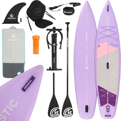 AQUASTIC Touring 11 '6 tum uppblåsbar SUP-bräda Drop Stitch Lite + Single Layer Construction 350 × 79 × 15 cm 330 L förskjutning Max. belastning 130 kg D-ringar för kajaksäte AQUASTIC Touring 11 '6 tum uppblåsbar SUP-bräda Drop Stitch Lite + Single Layer Construction 350 × 79 × 15 cm 330 L förskjutning Max. belastning 130 kg D-ringar för kajaksäte