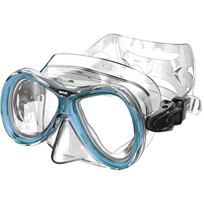 SEAC Capri SLT, snorkelmask med maskkropp av allergivänligt siltra och maskspännen med 2 knappar, 2 stora SEAC Capri SLT, snorkelmask med maskkropp av allergivänligt siltra och maskspännen med 2 knappar, 2 stora
