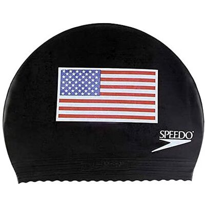 Speedo unisex badmössa latex, flagga svart Speedo unisex badmössa latex, flagga svart
