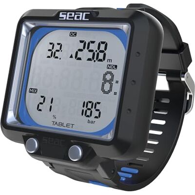 SEAC -surfplatta, dykdator med inbyggd Bluetooth, handtag upp till 3 blandningar gasblandningar, med en stor skärm, trådlös anslutning med upp till 3 sändare SEAC -surfplatta, dykdator med inbyggd Bluetooth, handtag upp till 3 blandningar gasblandningar, med en stor skärm, trådlös anslutning med upp till 3 sändare