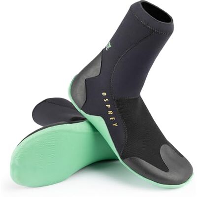 Osprey vuxen våtdräkt stövlar 3 mm neopren vattenskor Svart Size 9 Osprey vuxen våtdräkt stövlar 3 mm neopren vattenskor Svart Size 9