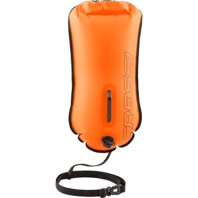 CRESSI since 1946 Glide Pro Swim Buoy Signaling Buoy, Inflatable, High Visibility and Practical, for Swimmers, Snorkelers, and Triathletes during Activities in the Sea or Open Water Orange 28L CRESSI since 1946 Glide Pro Swim Buoy Signaling Buoy, Inflatable, High Visibility and Practical, for Swimmers, Snorkelers, and Triathletes during Activities in the Sea or Open Water Orange 28L
