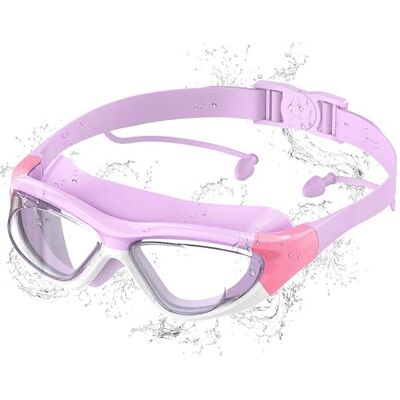 Ambienden Ambiende dykglasögon för barn, imskydd med UV-skydd, snabb justering, mjuk silikon, HD-klarsikt, unisex simglasögon barn för 6–14 år, lila Ambienden Ambiende dykglasögon för barn, imskydd med UV-skydd, snabb justering, mjuk silikon, HD-klarsikt, unisex simglasögon barn för 6–14 år, lila