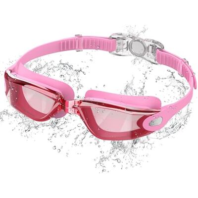 Ambienden Simglasögon, Claire Vision Anti-Fog Simglasögon, UV-skydd, silikontätningar, snabba justeringar, unisex för vuxna, rosa plätering Ambienden Simglasögon, Claire Vision Anti-Fog Simglasögon, UV-skydd, silikontätningar, snabba justeringar, unisex för vuxna, rosa plätering