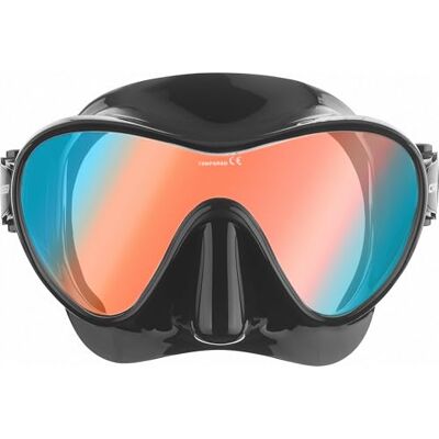 CRESSI F1 mask svart ultravision blå lins – ramlös mask för dykning och snorkling, svart ultravision blå lins, en storlek, unisex CRESSI F1 mask svart ultravision blå lins – ramlös mask för dykning och snorkling, svart ultravision blå lins, en storlek, unisex