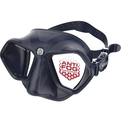 SEAC Wild – Lågvolymdykermask i silikon Mask för fridykning och undervattensjakt, antifog, dubbellins med 3D-spänne och perifert synfält SEAC Wild – Lågvolymdykermask i silikon Mask för fridykning och undervattensjakt, antifog, dubbellins med 3D-spänne och perifert synfält
