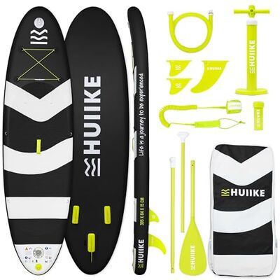 HUIIKE Stand Up Paddle Board 10' och upp till 130 kg med Tillbehör Ingår Kan Omvandlas till Kajak. Uppblåsbar SUP-Bräda Hög Stabilitet och Motståndskraft med Paddel, Pump, Fenor, Leash och Ryggsäck HUIIKE Stand Up Paddle Board 10' och upp till 130 kg med Tillbehör Ingår Kan Omvandlas till Kajak. Uppblåsbar SUP-Bräda Hög Stabilitet och Motståndskraft med Paddel, Pump, Fenor, Leash och Ryggsäck