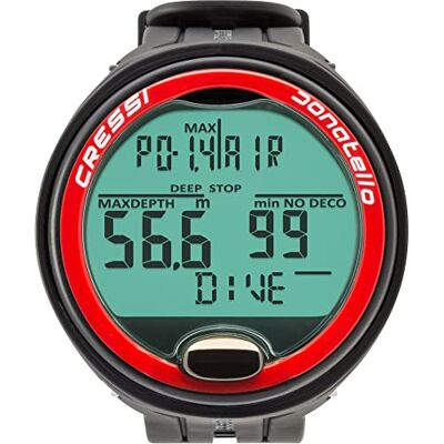 CRESSI DONATELLO DIVING COMPUTER BLACK/RED CRESSI DONATELLO DIVING COMPUTER BLACK/RED