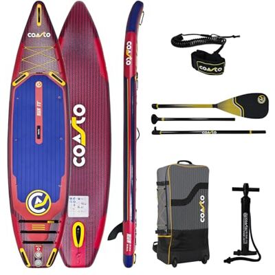 Coasto Sup Stand Up Uppblåsbar paddel Regent Odyssey 11'8 PB-CODYSSEY118 paddel i dropstitch vävd med paddelförpackning, koppel, pump och bärväska 365 l 355 x 86 x 15 cm Coasto Sup Stand Up Uppblåsbar paddel Regent Odyssey 11'8 PB-CODYSSEY118 paddel i dropstitch vävd med paddelförpackning, koppel, pump och bärväska 365 l 355 x 86 x 15 cm