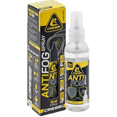 CRESSI since 1946 Anti Fog Spray 1 Pack 70 ml for Diving Masks and Swimming Goggles, Transparent, Adult Unisex CRESSI since 1946 Anti Fog Spray 1 Pack 70 ml for Diving Masks and Swimming Goggles, Transparent, Adult Unisex
