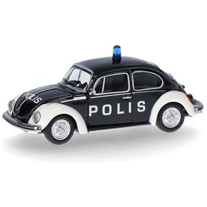 herpa VW Bubblan 1303 "Polis" (Sverige), skala 1:87, tysk modell, samlarobjekt, plastfigur herpa VW Bubblan 1303 "Polis" (Sverige), skala 1:87, tysk modell, samlarobjekt, plastfigur