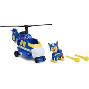 PAW PATROL Air Rescue Polishelikopter med Chase-karaktär, samlarobjekt, räddningsfordon med kanna och 2 kulor, leksaker för pojkar och flickor från 3 år