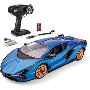 Carson 1:14 Lamborghini Sián 2,4 GHz 100% RTR – Fjärrstyrd bil, LED-belysning, RC, RC-fordon, RC bil 1:14, fjärrstyrd leksak Carson 1:14 Lamborghini Sián 2,4 GHz 100% RTR – Fjärrstyrd bil, LED-belysning, RC, RC-fordon, RC bil 1:14, fjärrstyrd leksak