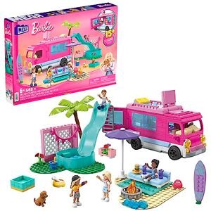 Mega Barbie, Dream Camper, byggleksak för tjejer och killar +6 år. Innehåller 580 tegelstenar. HPN80 Mega Barbie, Dream Camper, byggleksak för tjejer och killar +6 år. Innehåller 580 tegelstenar. HPN80