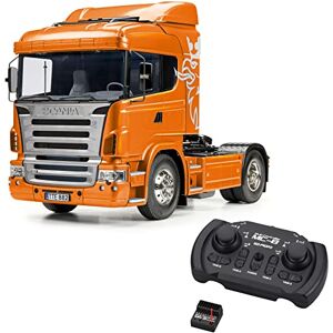 Carson Tamiya 56338 1:14 RC Scania R470 orange – lastbilspaket inklusive fjärrkontroll (KO 8-kanals MC-8 MX-F TR Set 2,4G), RC-lastbil, modelltillverkning, byggsats, lastbil, modell, 350056338 Carson Tamiya 56338 1:14 RC Scania R470 orange – lastbilspaket inklusive fjärrkontroll (KO 8-kanals MC-8 MX-F TR Set 2,4G), RC-lastbil, modelltillverkning, byggsats, lastbil, modell, 350056338