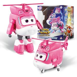 Super Wings Transformer Supercharged Dizzy flygplan, höjd ca 12,7 cm, babydocka, leksaksflygplan och robotfigur för pojkar och flickor från 3 år Super Wings Transformer Supercharged Dizzy flygplan, höjd ca 12,7 cm, babydocka, leksaksflygplan och robotfigur för pojkar och flickor från 3 år