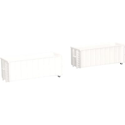 Herpa Tillbehör avtagbara containrar räfflade, vita (2 stycken) skala 1:87, miniatyrmodell, plast Herpa Tillbehör avtagbara containrar räfflade, vita (2 stycken) skala 1:87, miniatyrmodell, plast