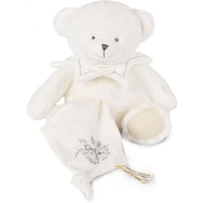 Doudou et Compagnie Doudou 25 ÅR OURS White Pantin med mjuk näsduk Doudou et Compagnie Doudou 25 ÅR OURS White Pantin med mjuk näsduk